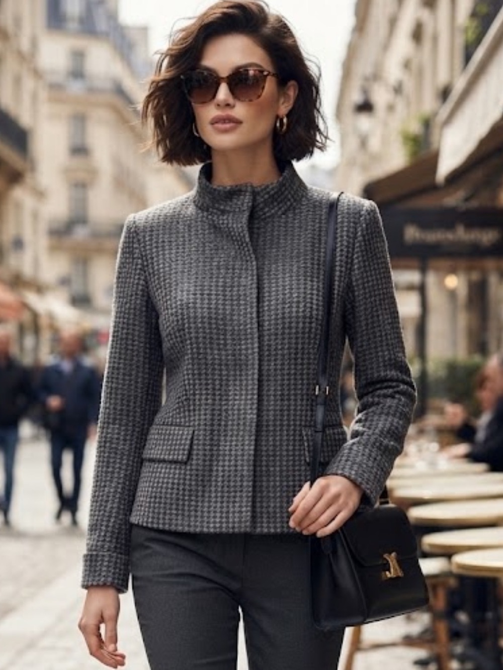 Coldwater Creek gray pattern blazer
